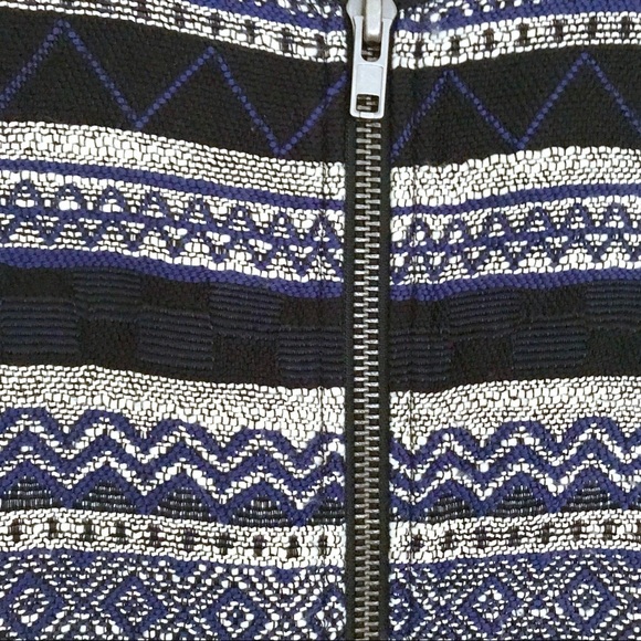 LOFT Striped Pattern Jacket Blazer with Fringe 4 - Picture 5 of 8